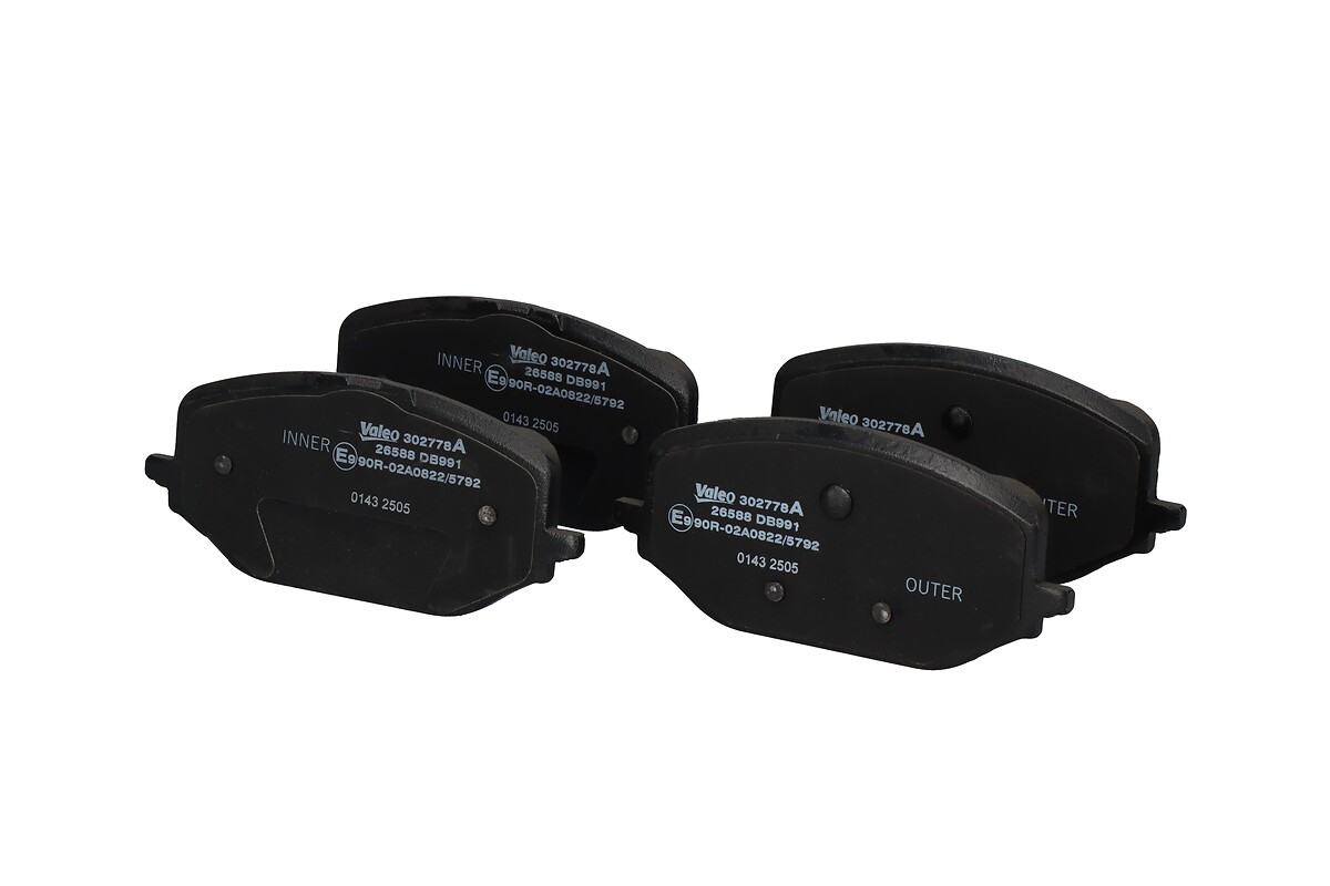 Jeu de 4 plaquettes de frein VALEO ref. 302778A
